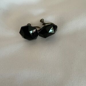 Vintage Screw backed earings multi faceted